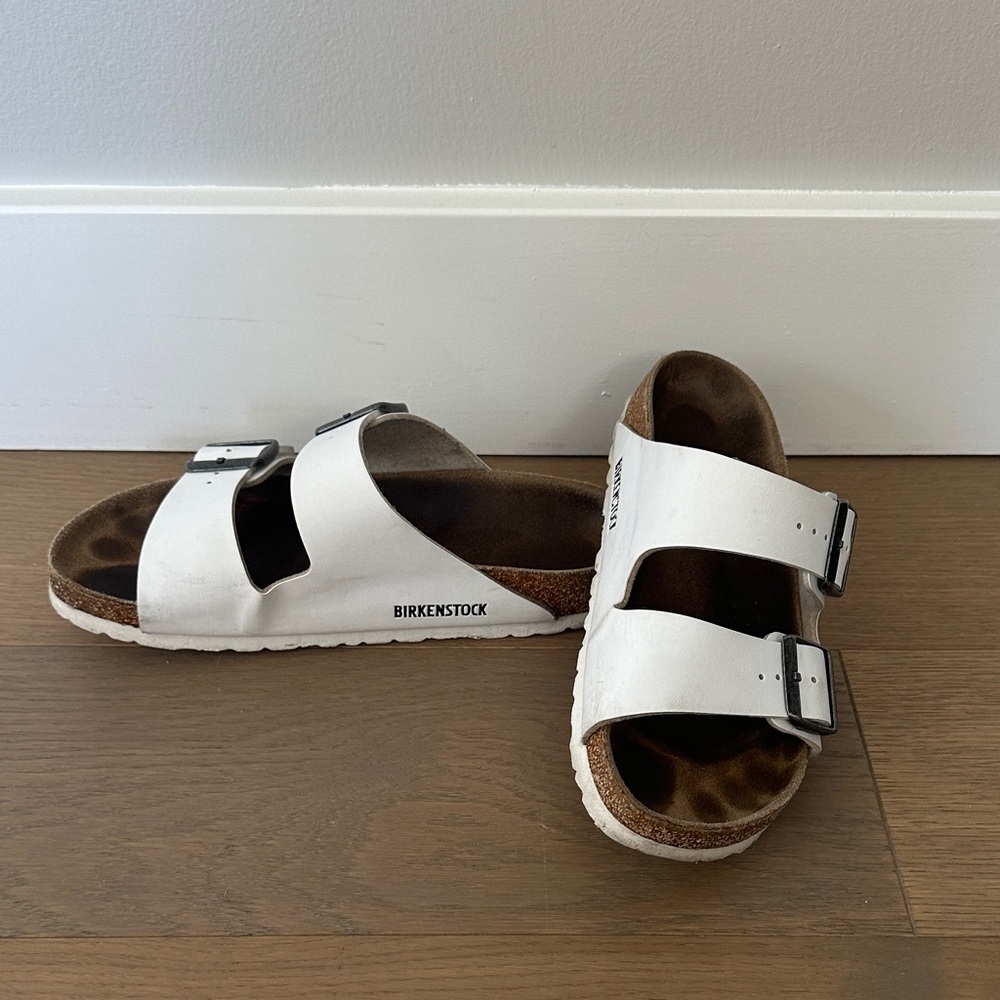 Birkenstock White Arizona Sandals
